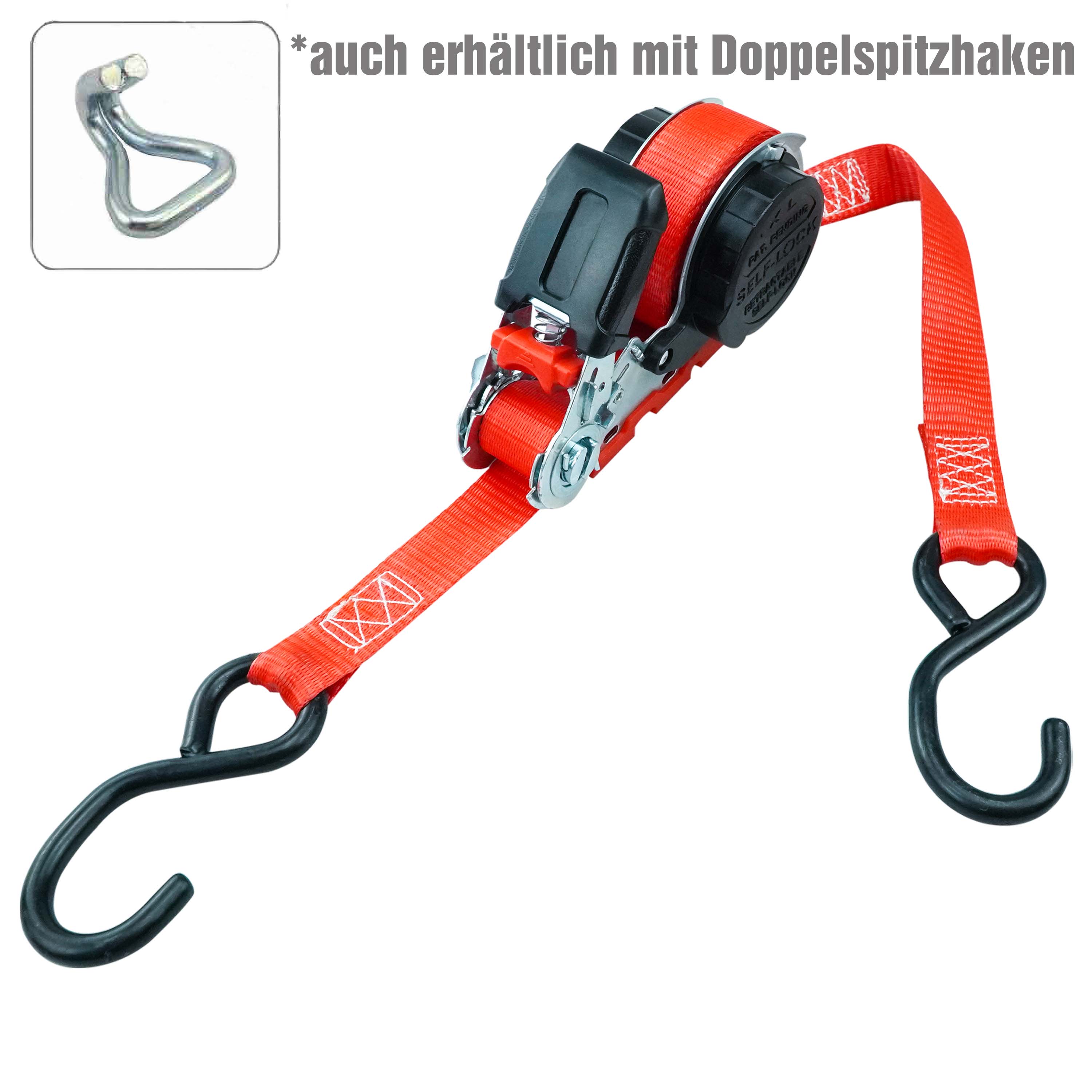 PETEX Automatik-Ratschenspanngurt mit S-Haken