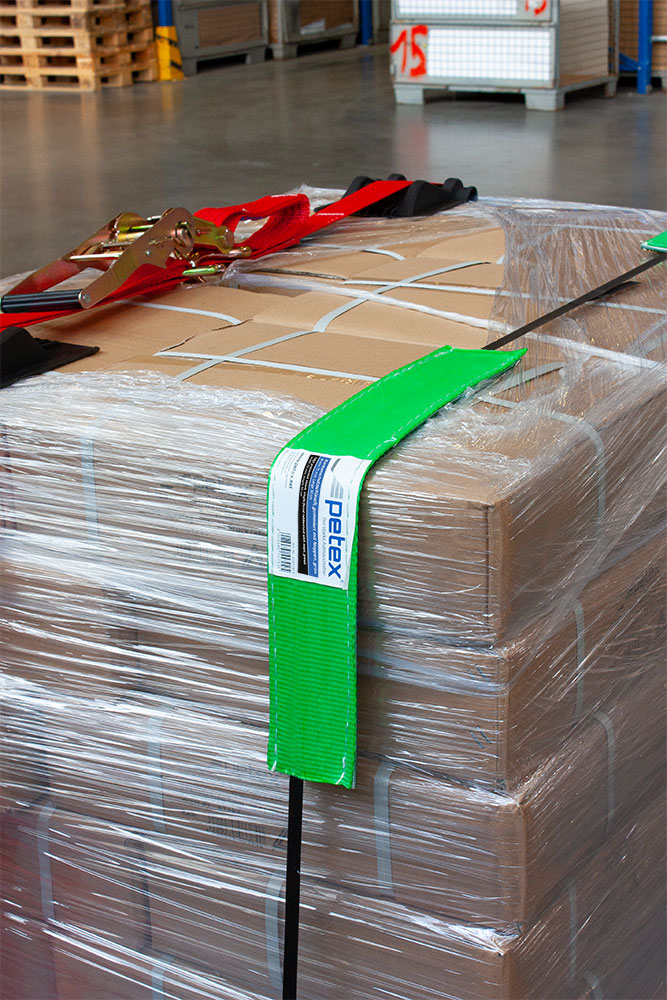 PETEX Kantenschutzschlauch, gummiert mit Noppen, Breite 75 mm, Länge 50 cm, grün