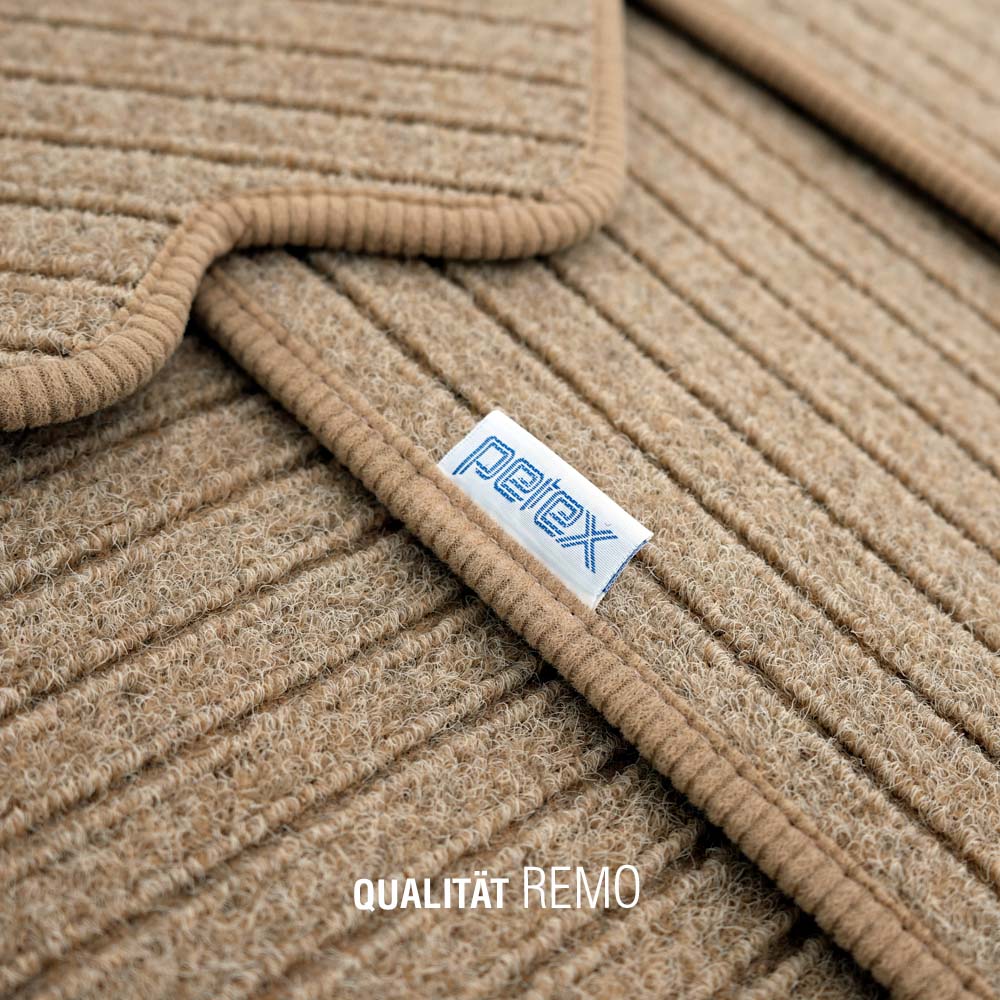 PETEX Passform-Autoteppich Qualtät Remo beige Detailaufnahme