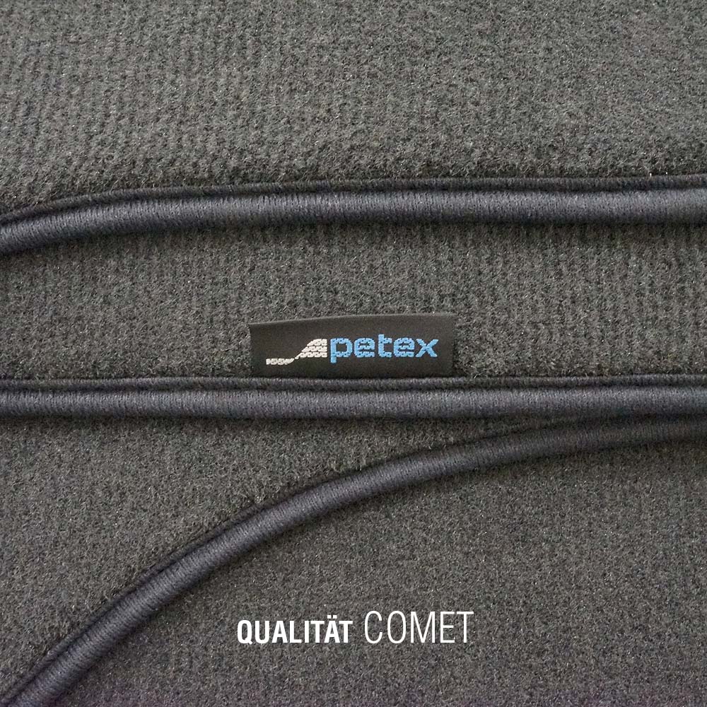 PETEX Passform-Autoteppich Qualtät Comet graphit Detailaufnahme