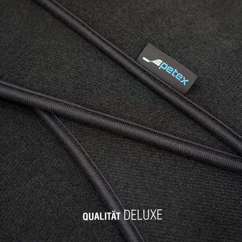 PETEX Passform-Autoteppich Qualtät Deluxe schwarz Detailaufnahme