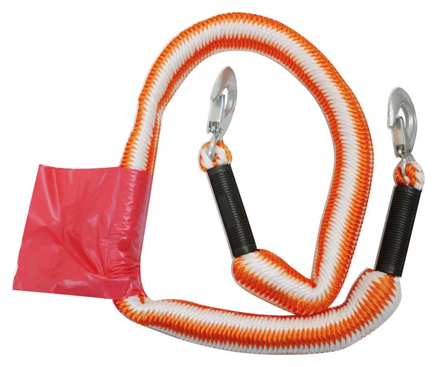 PETEX Ladungssicherung Abschleppseile 2000 Stretch orange Karabinerhaken