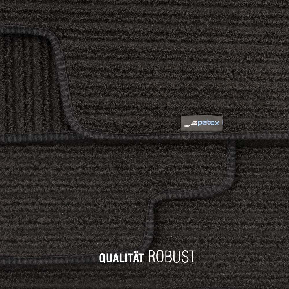 PETEX Passform-Autoteppich Qualtät Robust schwarz Detailaufnahme