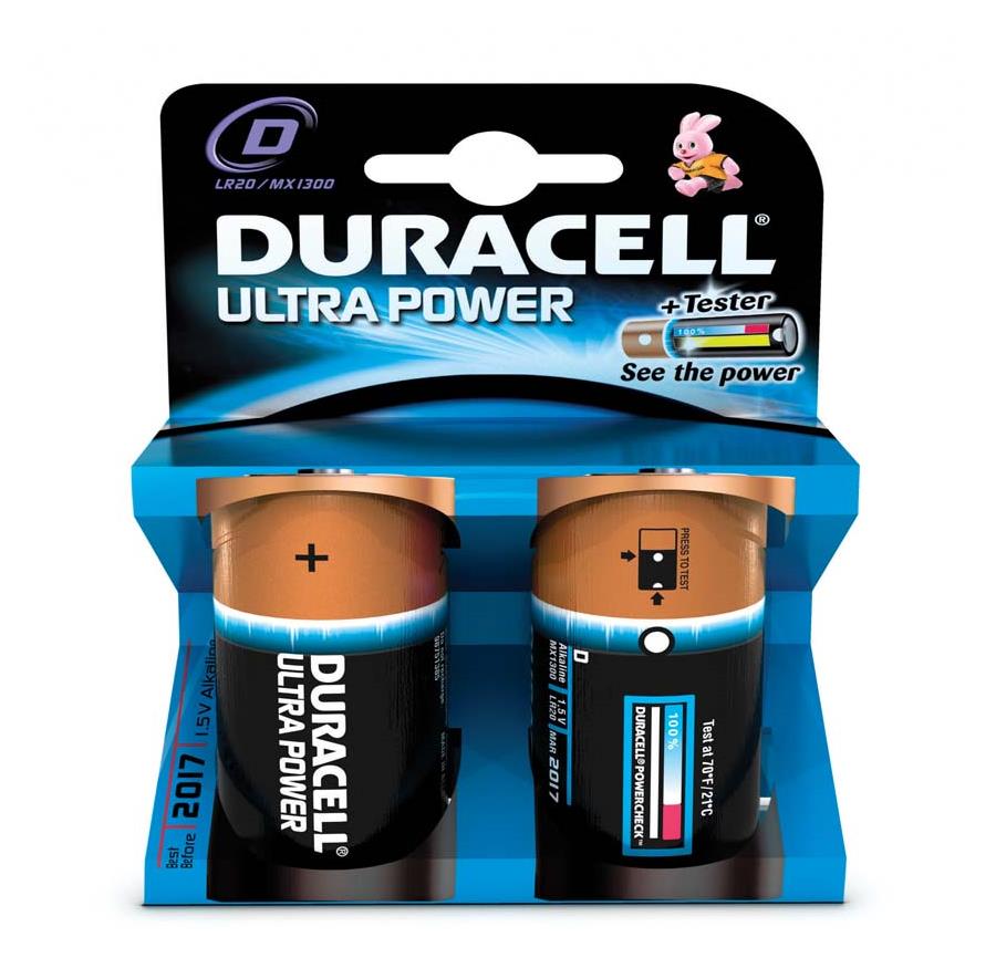 PETEX Zubehoer Batterien Duracell Ultra Power D