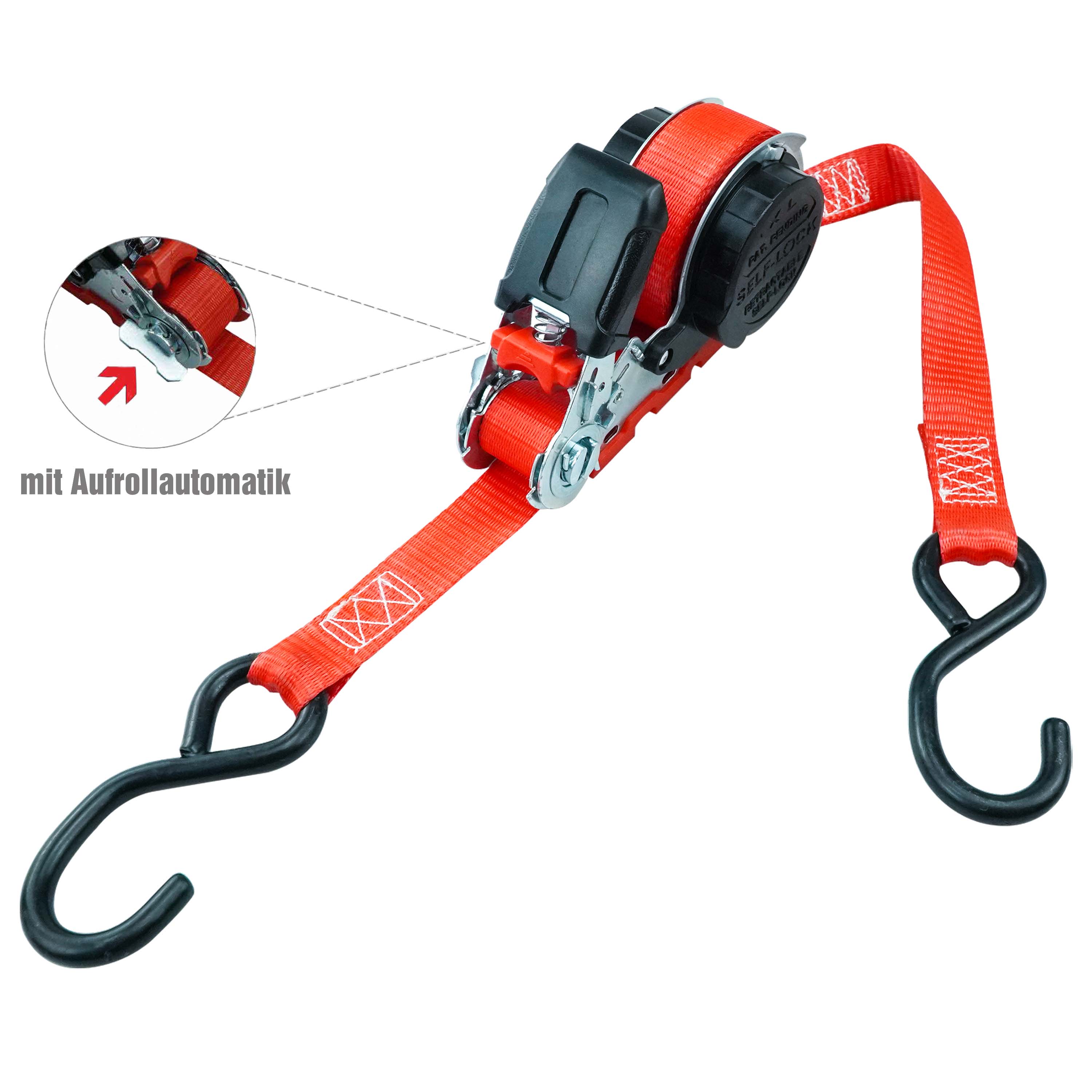 PETEX Automatik-Ratschenspanngurt mit S-Haken