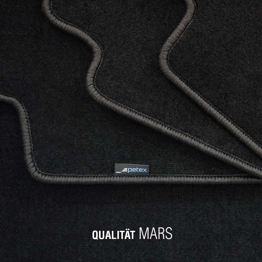 PETEX Passform-Autoteppich Qualtät Mars schwarz Detailaufnahme