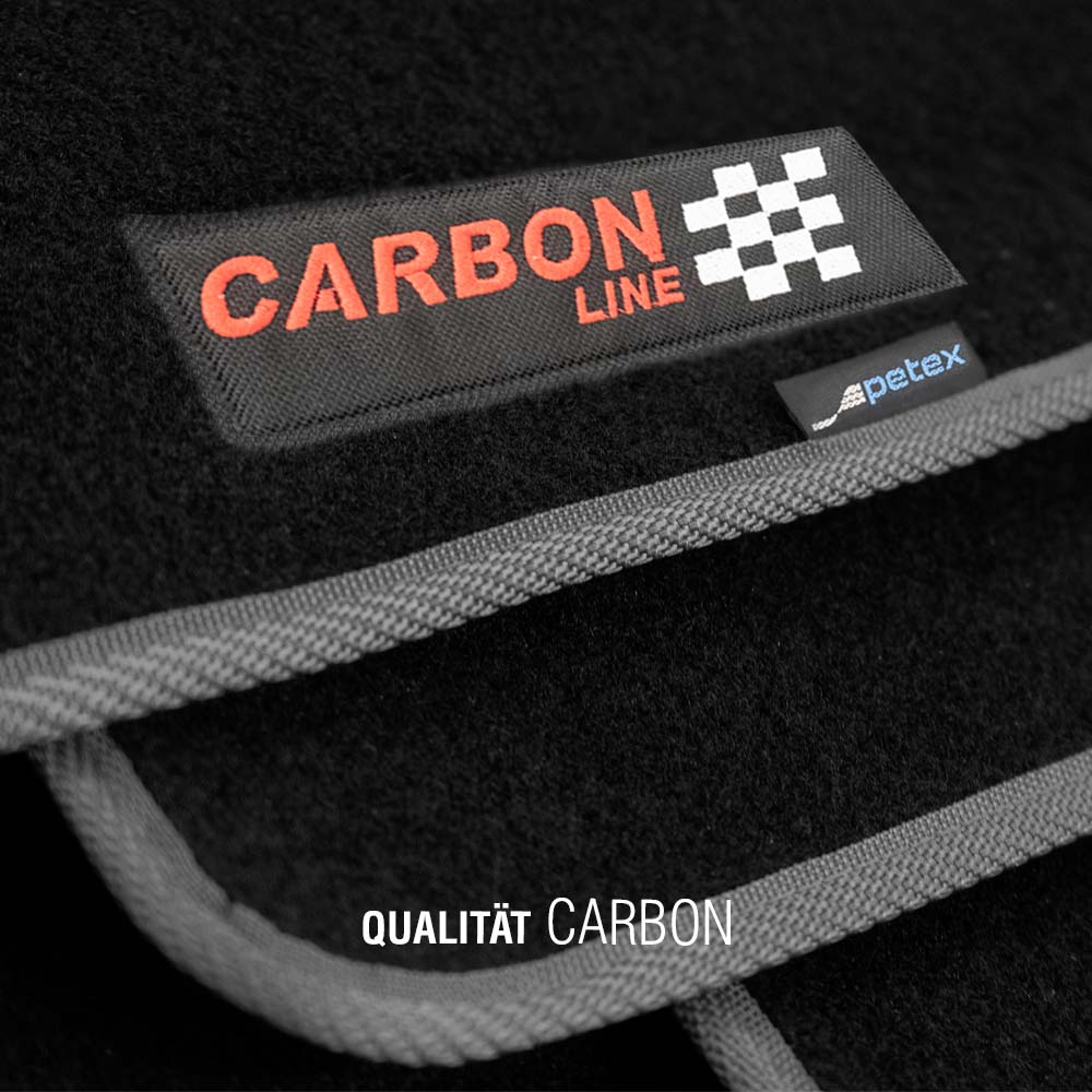 PETEX Universal-Autoteppich Qualtät Carbon schwarz 4-tlg. Detailaufnahme