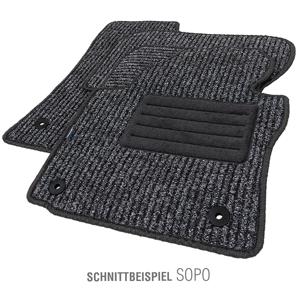 PETEX Universal-Autoteppich Qualtät Sopo anthrazhit 4-tlg.