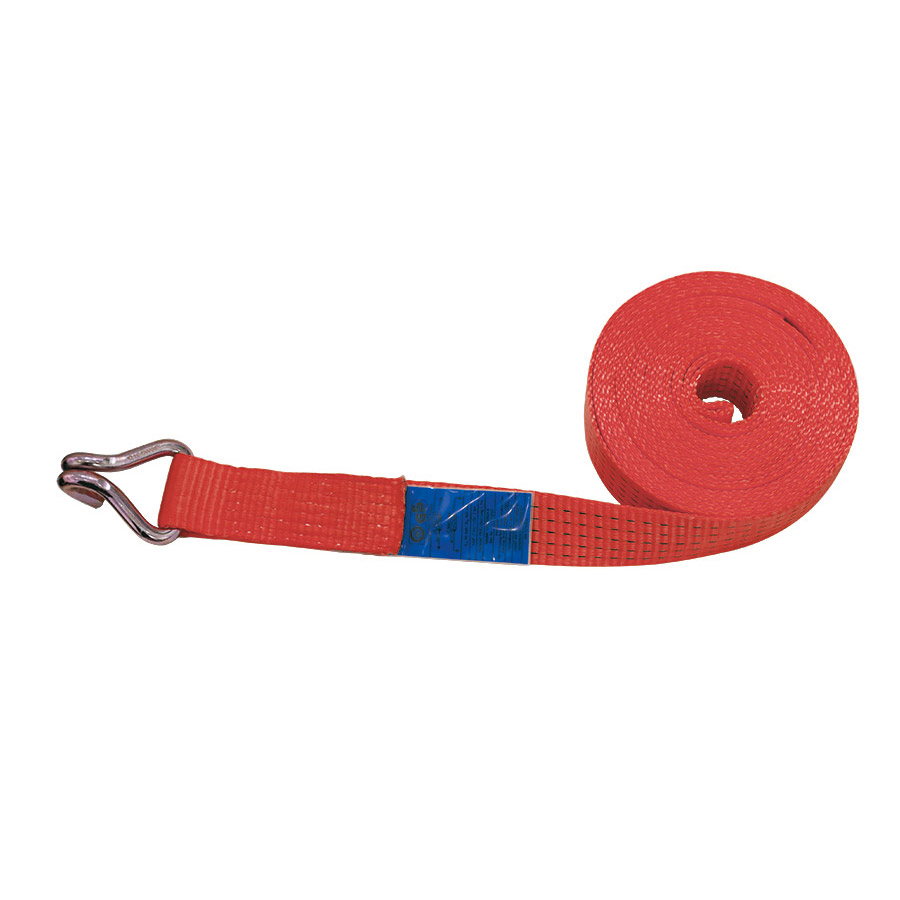 PETEX Spanngurt ohne Ratsche 1-teilig 76 m 50 mm 2000 4000 daN Doppelspitzhaken rot