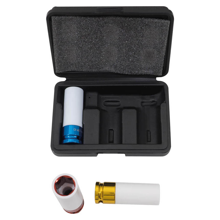 PETEX Stecknuss-Set 3-tlg 17 19 21 mm