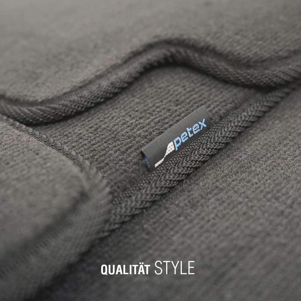 PETEX Passform-Autoteppich Qualtät Style graphit Detialaufnahme